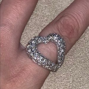 Heart silver ring